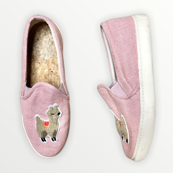 Soludos Shoes - Soludos Light Pink Fuzzy Llama White Sole Slip-On Sneakers Size 7.5